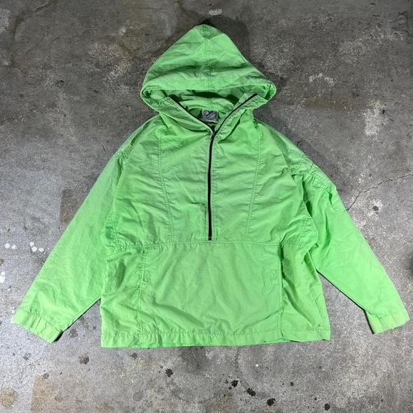 Steep Streets San Francisco Other - Vintage 90s‎ Steep Streets San Francisco Quarter Zip Hoodie Neon Green Pullover